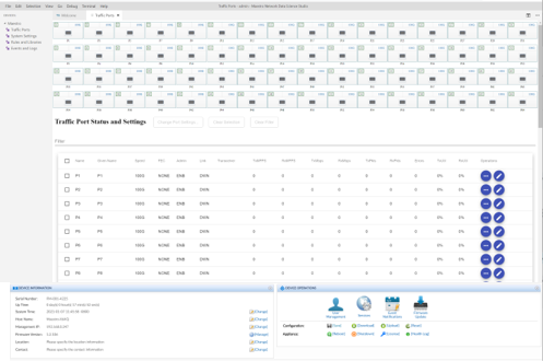 FlowDirector-6400-F user interface